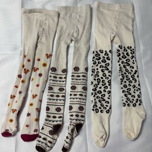 Gymboree Cream Tights Collection size 4-5 🍁🍂🍁